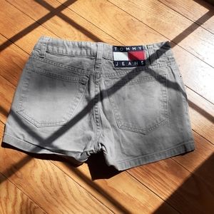 Gray denim shorts